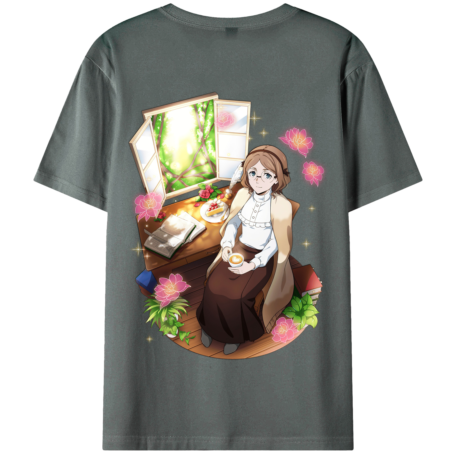 （画像用） 文豪ストレイドッグス Bungo Stray Dogs 綿100％半袖Tシャツ（背面プリント）